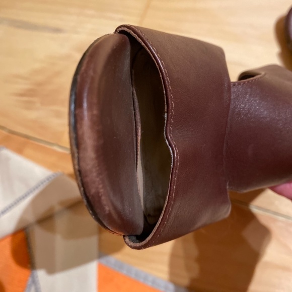 Brown leather wedges size 8 - Picture 9 of 12